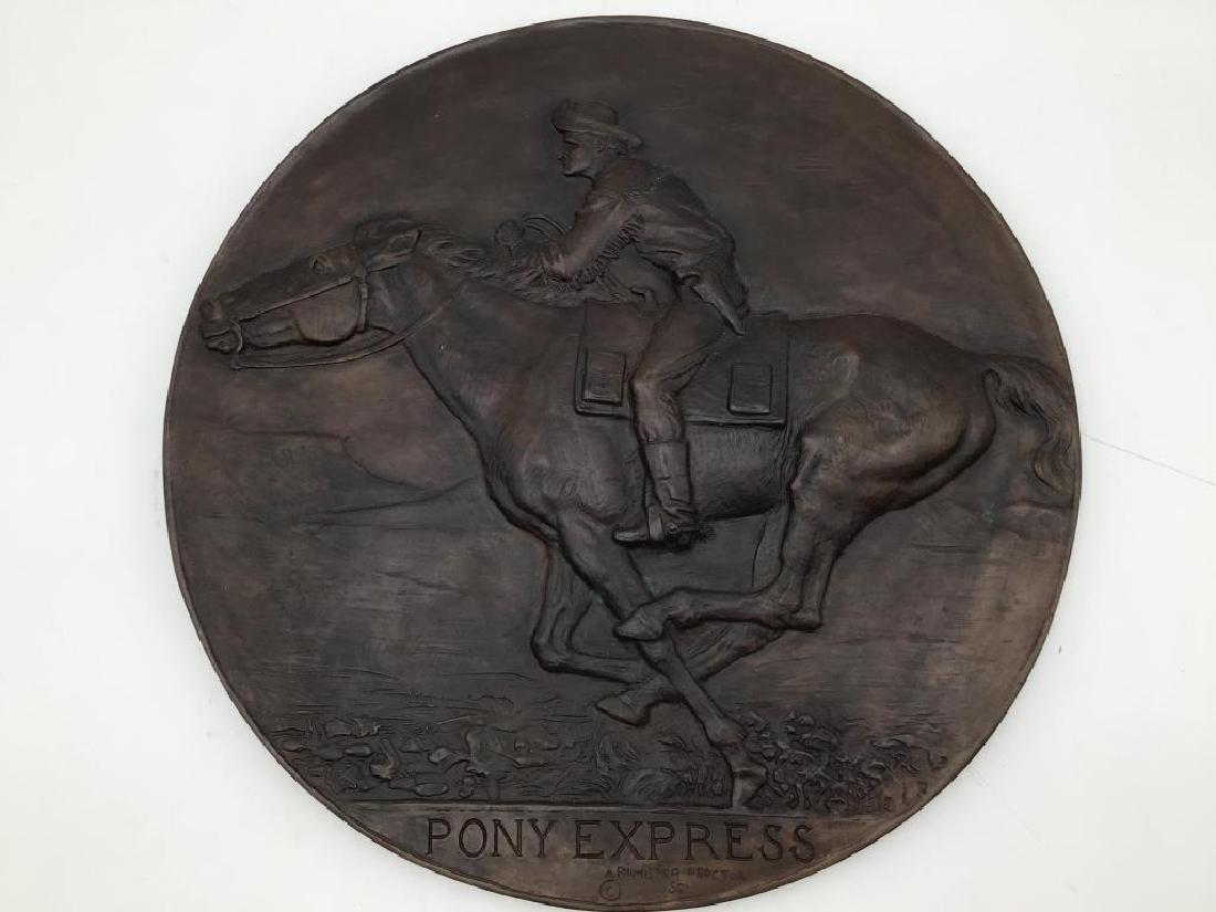 Pony Express bronze plaque (1 of 6)