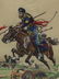 Watercolor -Indian War Calvary Union - 2