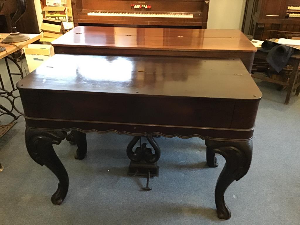 George Prince Rosewood Home Melodeon: Sold by A. McNutt of Philadelphia 1860, decent contion, for restoration. Bellows need to be rebuilt, etc. This item is NOT at Tom Hall Auctiongallery. Due to size and logistics this item will remain a