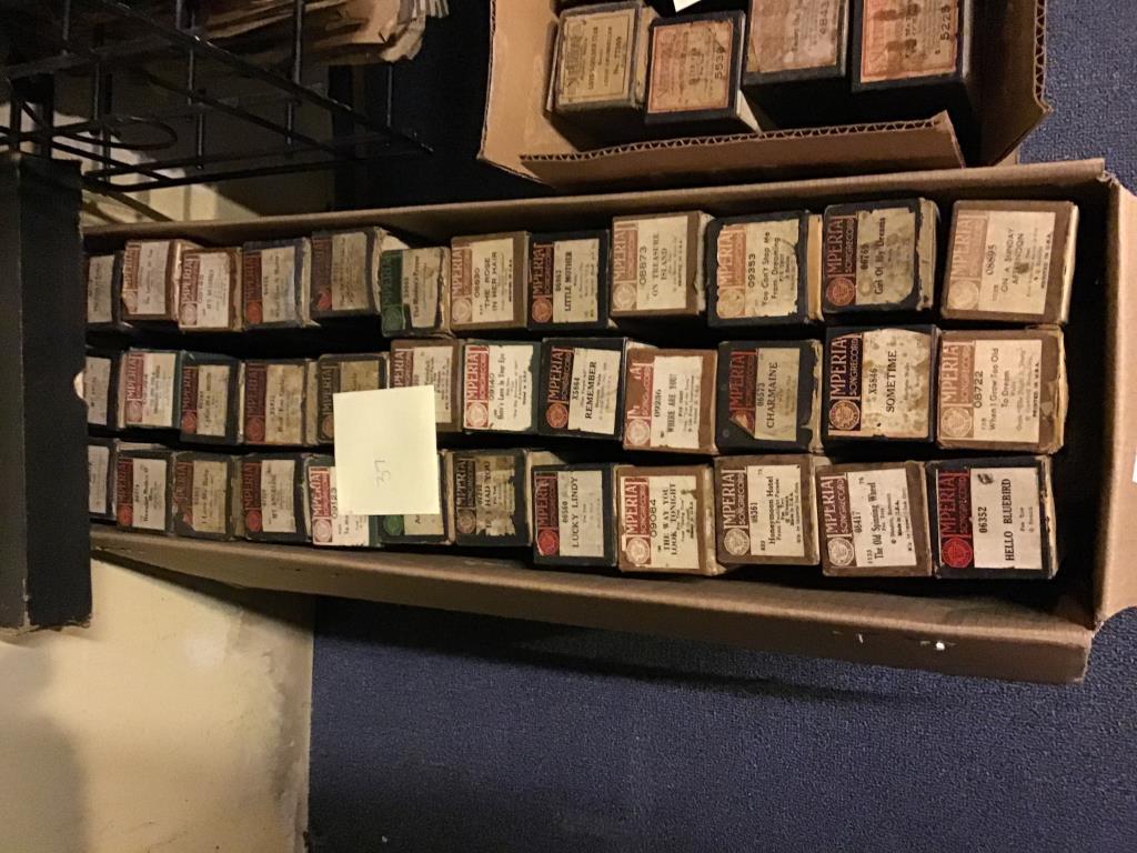 61 imperial and super tone player piano rolls: 2 boxes This item is NOT at Tom Hall Auction gallery. Due to size and logistics this item will remain at Musical Memories Museum located at1010 Jefferson Ave., Allentown Pennsylvania 18104 . The previ