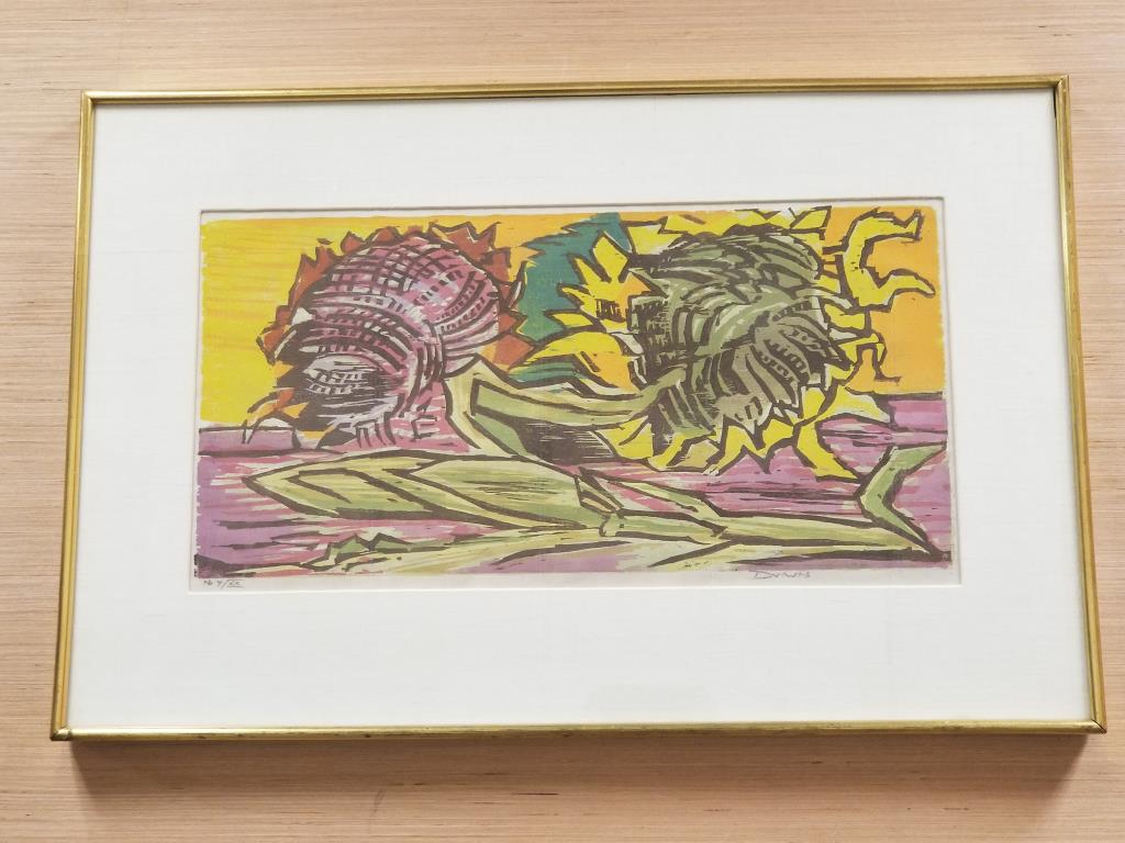 Werner Drewes Limited Edition signed print: No 7/XX, signed by the artist, signed Werner Drewes, Image measures 23 inches x 11 inches.