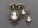 14k gold onyx cameo brooch and earrings set