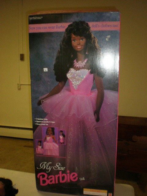 My Size Barbie Doll In Original Box black