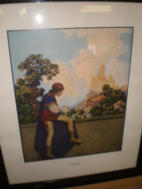 Maxfield Parrish Print: 12" x 10" - "The Page" Maxfield Parrish print.