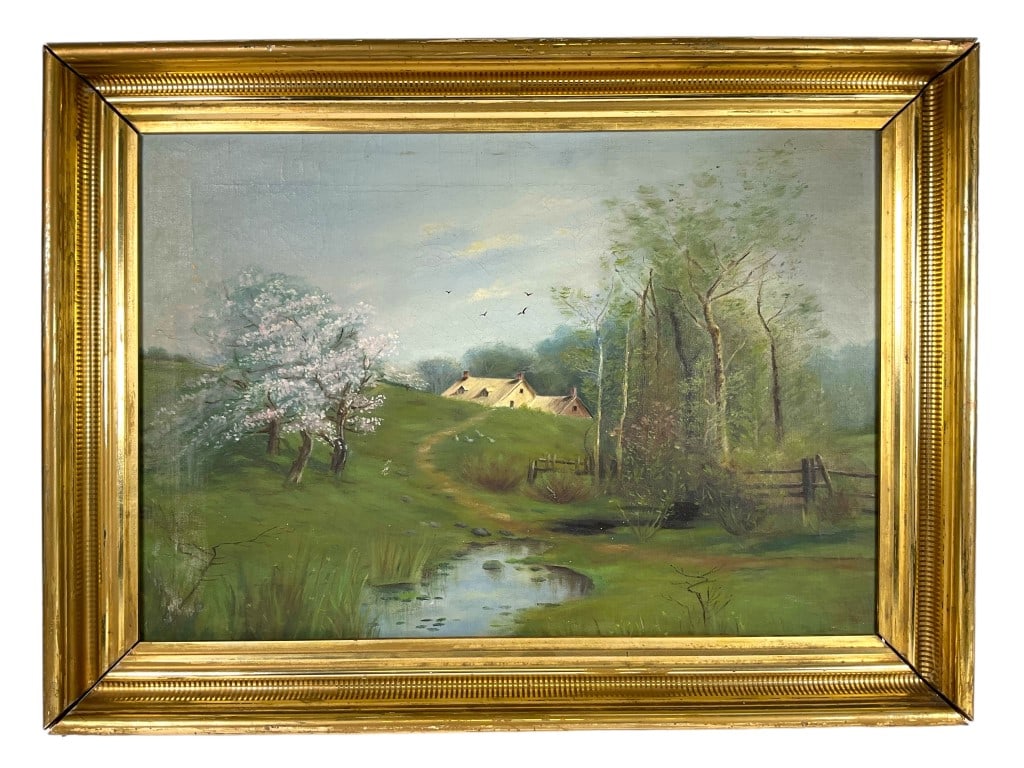 Antique Oil On Canvas Landscape (1 of 6)