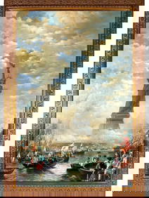 Lrg Oil On Canvas Attribute To Edward Moran (1 of 7)