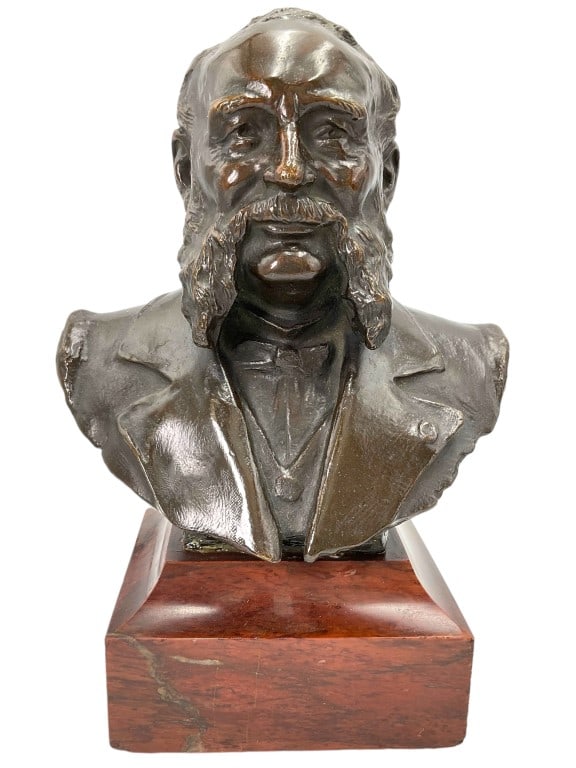 Bronze Adolph Sutro Bust Signed A. Forestier (1 of 8)