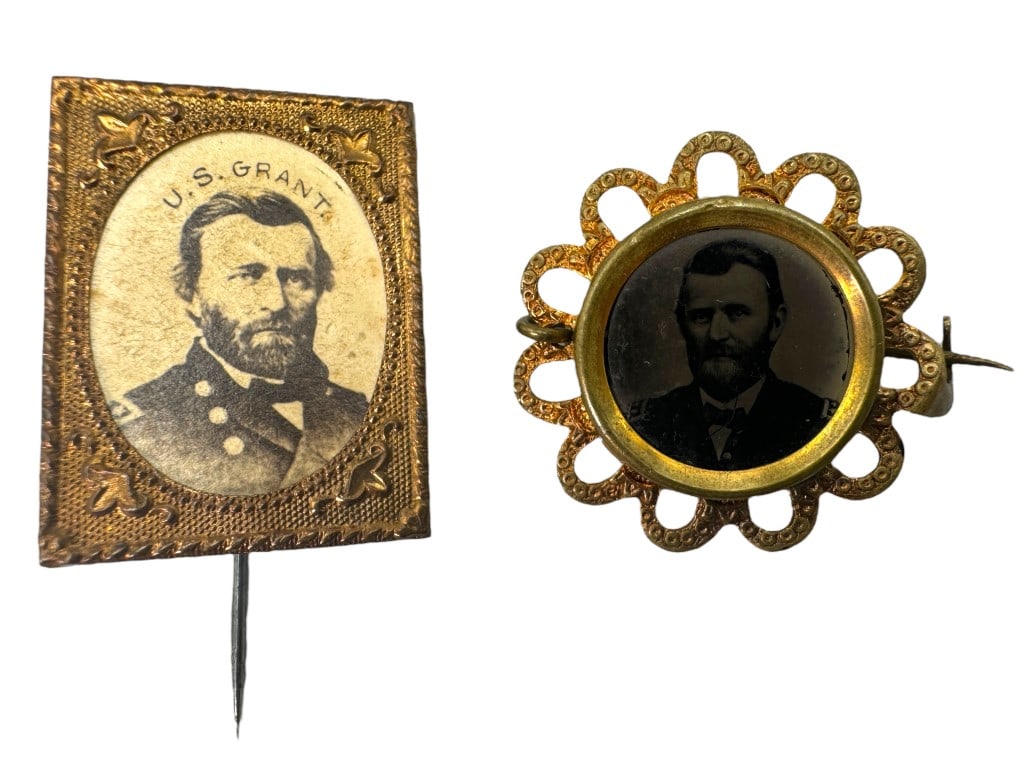 2 U.S. Grant Rare Campaign Pins (1 of 8)