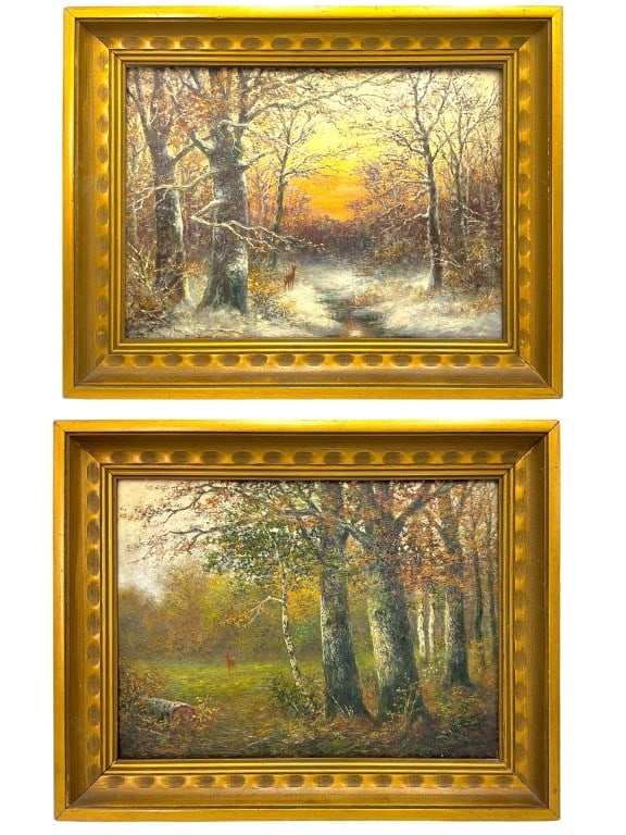 2 Small Signed Oil On Board Paintings (1 of 8)