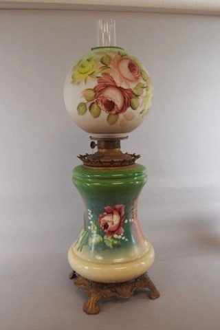 Gone with the Wind table lamp: Handpainted 28" Gone with the Wind table lamp