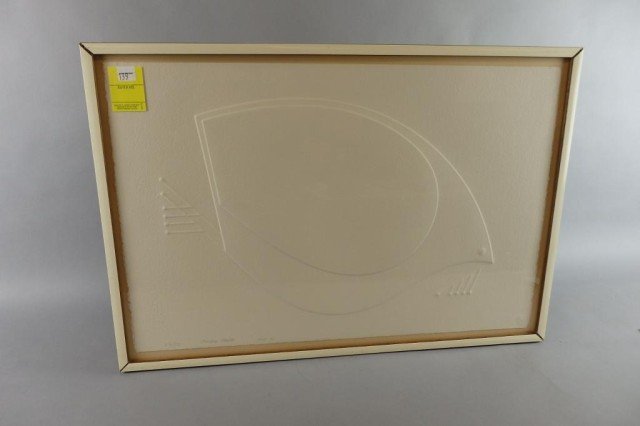 Raised Relief Limited Edition: Measures 14.5 x 22.75" 23/25 Title "Dove XII" Signed Omar Rayo.