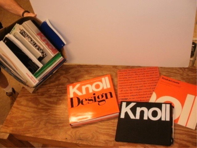 Large group of Knoll books: including hard back books, magazine, price guides, catalogues, etc