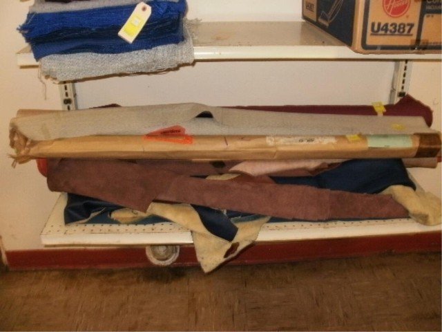 8 rolls Knoll fabric: including 8 partial rolls of leather and fabric upholstery material for Knoll furniture