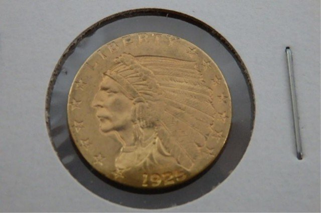 U.S. Gold Coin: #21 - U.S., 2 1/2 dollars, 1925, D, Ch. BU.
