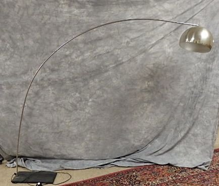 Chrome Arch lamp: Circa late 1960's (possibly Sonneman).