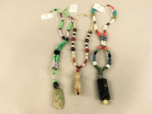 Lot of Three Polished Stone Necklaces (1 of 2)