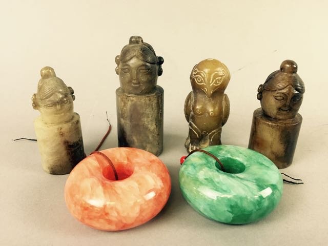 Lot of Six Jade Items (1 of 2)