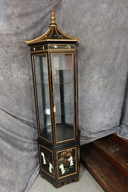 Asian Pagoda shaped Curio Cabinet (1 of 3)