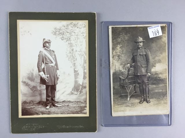 1 Cabinet Card, 2 Post Card Photos Soldiers (1 of 4)