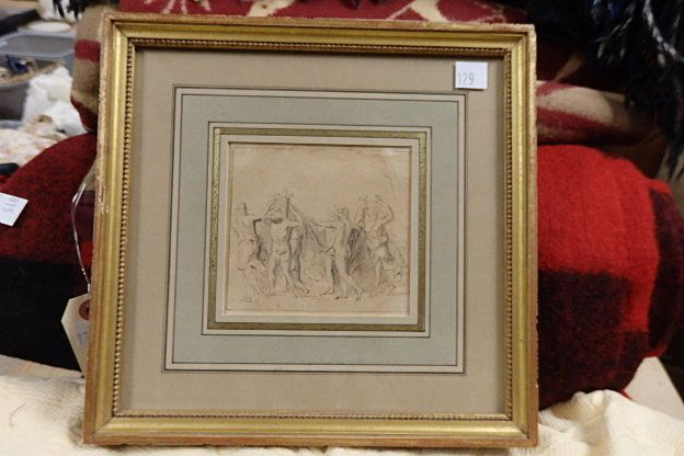 Italian School, Brown Ink on Paper (1 of 5)