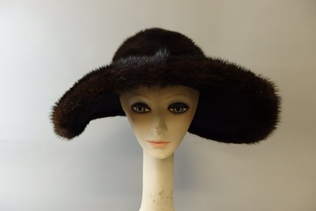 Dark Mink Large Brim Ladies Hat (1 of 6)