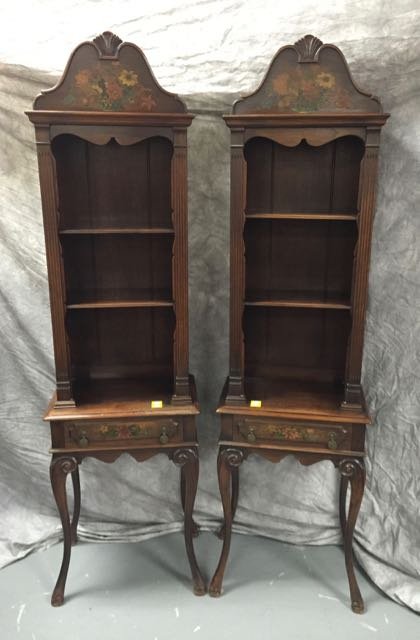 Pair 1930's Open Bookcases (1 of 4)
