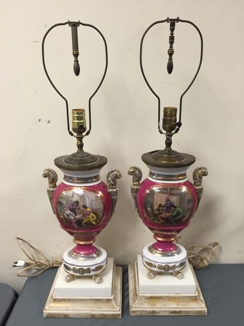 Pair Porcelain Table Lamps (1 of 4)