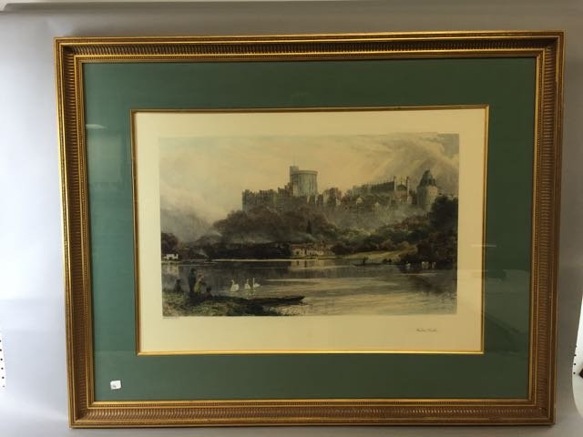 Etching by David Law: 22â€ x 31â€ Etching by David Law, â€œWindsor Castleâ€ 1886 published in London, 34â€ x 42â€™ framed