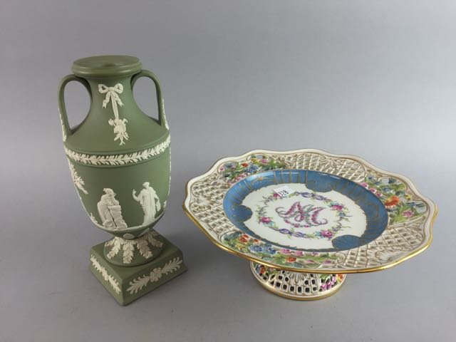 Dresden Compote, Wedgwood Vase (1 of 3)