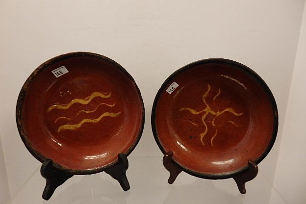 Lot 2 Red Ware  Plates (1 of 6)