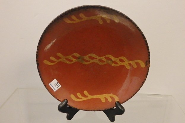 Early Slip Decorated Red Ware Plate (1 of 3)