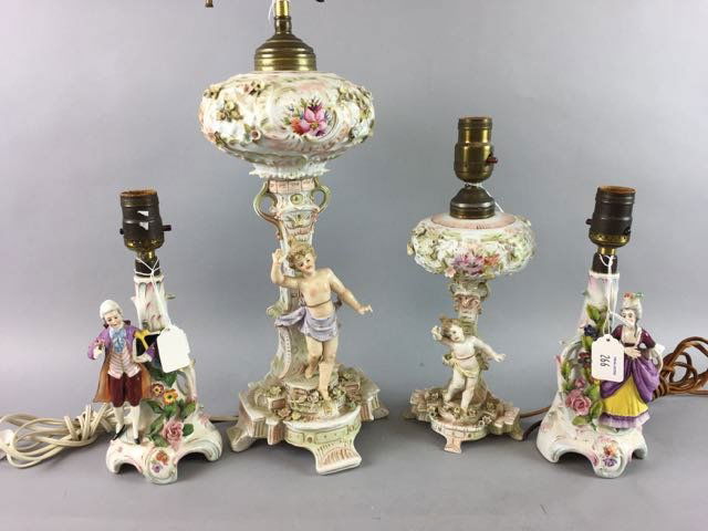 Porcelain Table Lamp Lot (1 of 4)