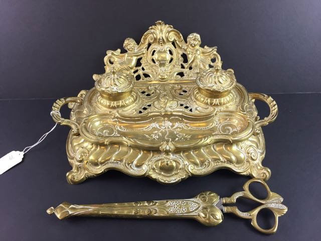 Brass Inkwell Set (1 of 7)