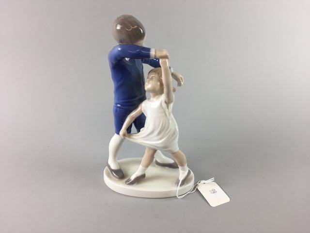 Bing and Grundel Figure: 8.25" B&G figure of 2 children dancing