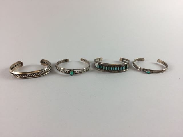 4 Sterling Native American Bracelets (1 of 3)