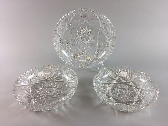 3 Piece Cut Glass Lot (1 of 4)