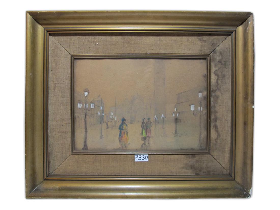 Antique European drawing, signed (1 of 4)