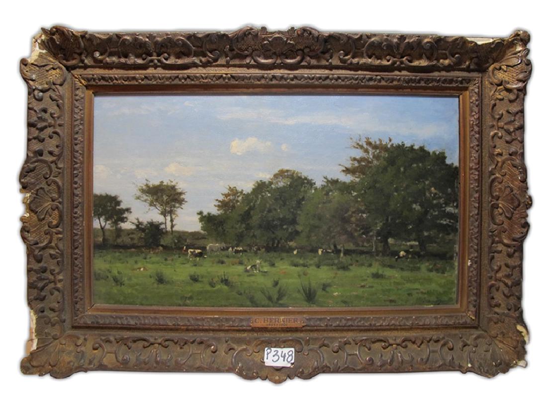 Camille BERNIER (1823-1902) oil on board painting (1 of 9)