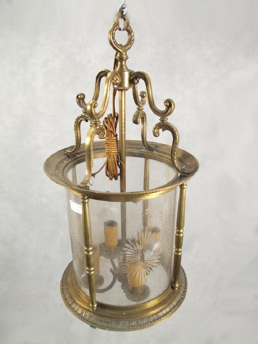 Antique French bronze & glass lantern (1 of 4)