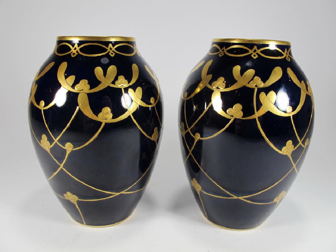 Antique Limoges pair of porcelain vases (1 of 5)