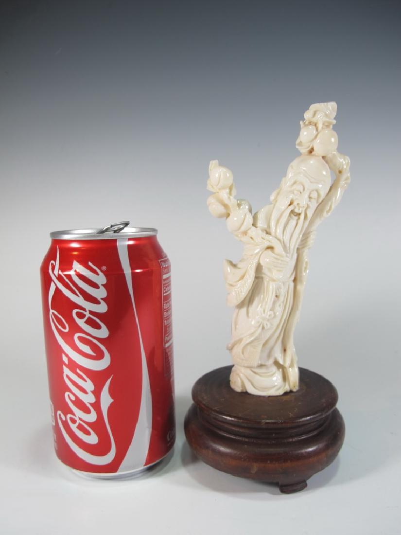 Antique Chinese carved coral statue (1 of 5)