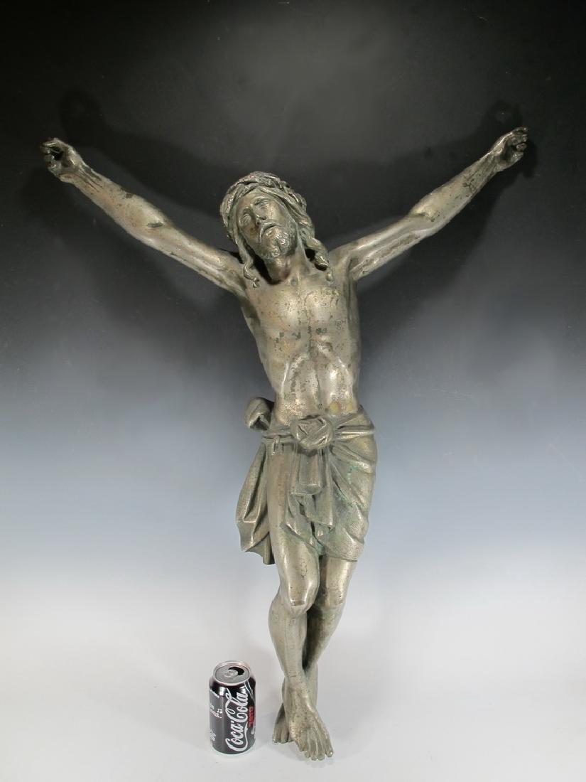 Antique huge bronze Jesus sculpture (1 of 10)