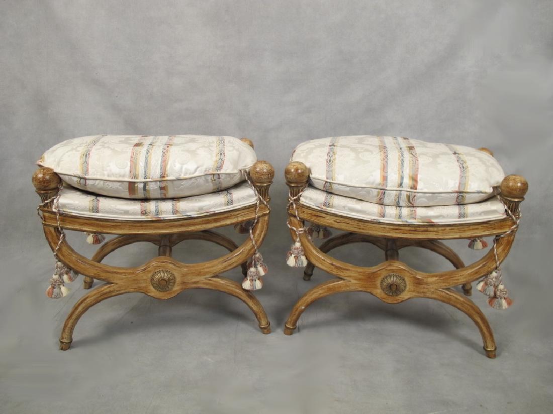 French empire style modern pair of stools (1 of 6)
