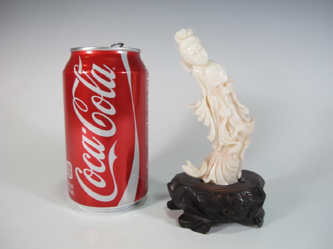 Antique Chinese carved coral statue (1 of 4)