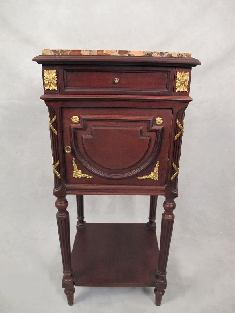 Antique French table with inside marble (1 of 7)