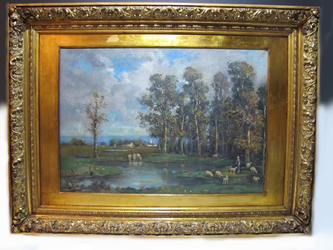 Charles Emile JACQUE (1813-1894) French artist painting (1 of 9)