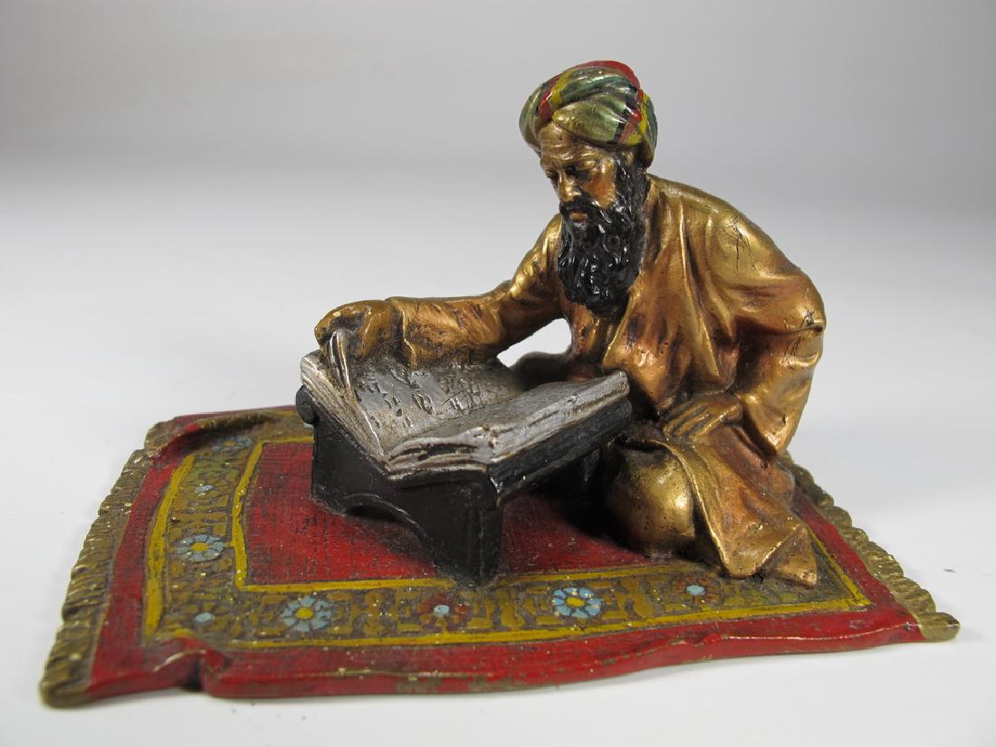 Antique Vienna bronze  man reading statue (1 of 7)