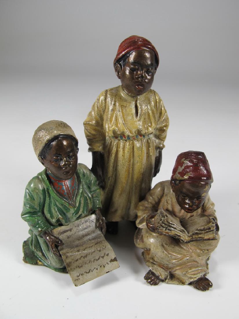 Antique Vienna bronze Orientalist boys reading (1 of 5)