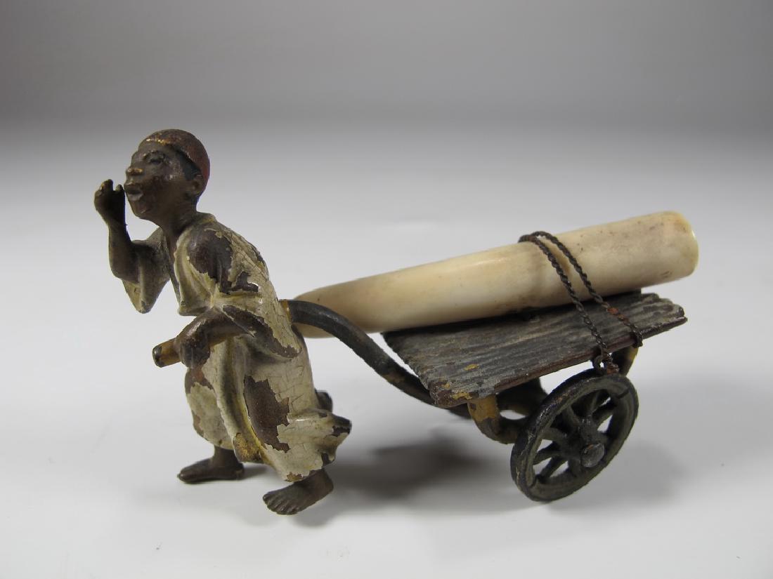 Antique Vienna bronze Orientalist horn seller (1 of 5)