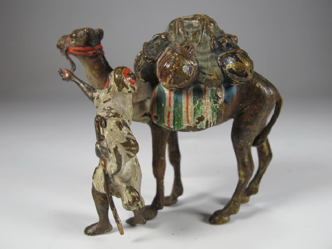 Antique Vienna bronze Orientalist man & camel (1 of 5)